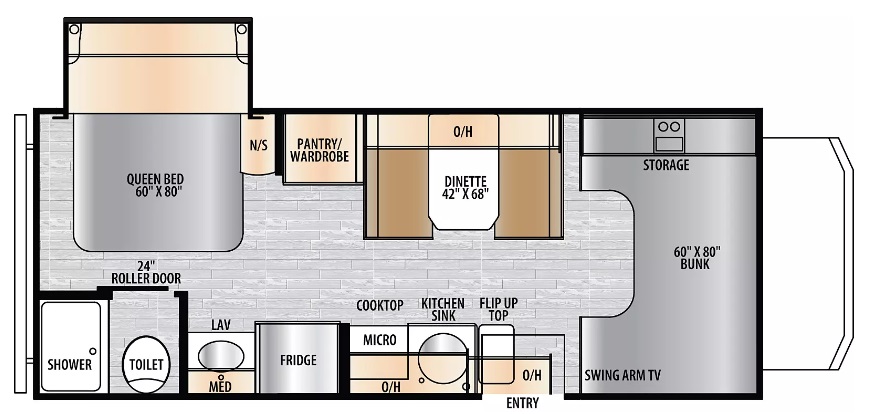 2024 EAST TO WEST RV ENTRADA 2200S*23, , floor-plans-day image number 0